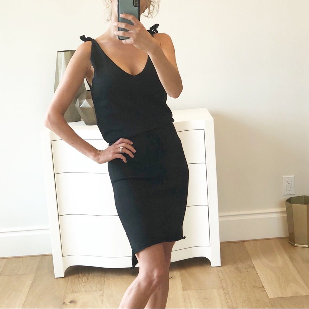 🟡 SALE! NAPA Black Sleeveless Shoulder Tie Dress - Picture 5 of 5